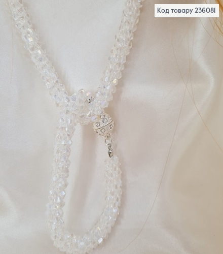 Набор Колье и браслет из стиклярусу белый 236081 фото 2