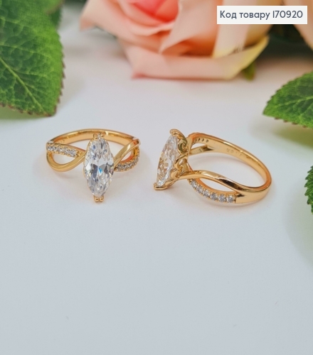 Кольцо, "Бесконечная Глубокость", в камнях, Xuping 18К 170920 фото 1