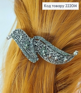 Заколка автомат металл Волна 10см 222014 фото