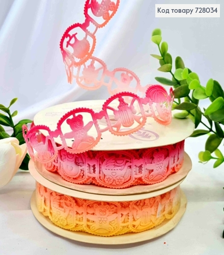 Лента-тесьма декоративная, в ассортименте, ширина 2,5см, длина 20 ярдов (18м) 728034 фото 1