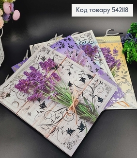 Пакет бумажный "Лаванда", 26х32х10см, в ассорт. 542118 фото