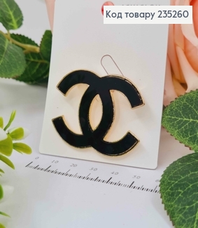 Брошь "Шанель" ЧЕРНОГО цвета, 4,5*3см 235260 фото