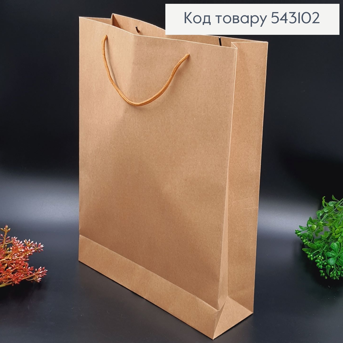 Пакет паперовий великий Крафт 43х31 см 543102 фото 3