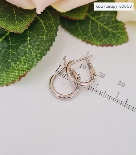 Сережки родовані кільця 1.2см товщиною 3мм Xuping 180608 фото 1