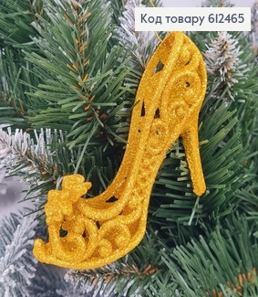 Новогодняя фигура Блеск Туфелька ЗОЛОТО, 12*7см, Украина 612465 фото