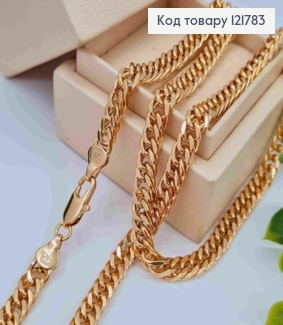 Цепочка ПАНЦИРНОЕ ПЛЕТЕНИЕ, ширина 6мм, длина 50см, Xuping 18K 121783 фото