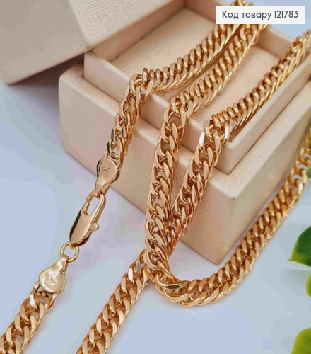 Цепочка ПАНЦИРНОЕ ПЛЕТЕНИЕ, ширина 6мм, длина 50см, Xuping 18K 121783 фото 1