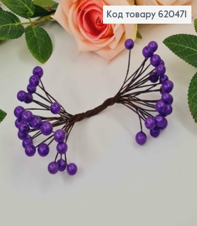 Пучок веточек Калины ФИОЛЕТОВА, 13см, 25веточек (50бубочек) диам. 8мм 285015 фото