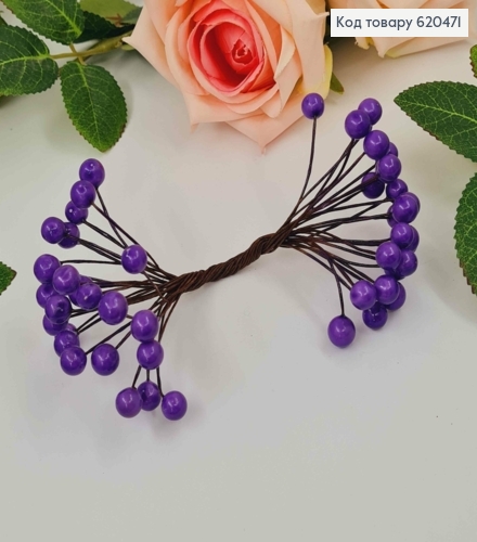 Пучок веточек Калины ФИОЛЕТОВА, 13см, 25веточек (50бубочек) диам. 8мм 285015 фото 1