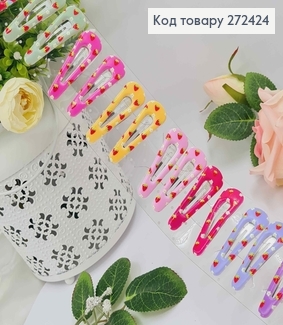 Набір дитячих заколок тік-так, З червоними Полуничками, 20шт/уп. 272424 фото