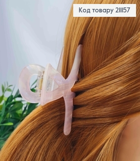 Краб пластик (акрил), ПЕТЕЛЬКА, 8см, Перламутрово-Розового цвета 211157 фото