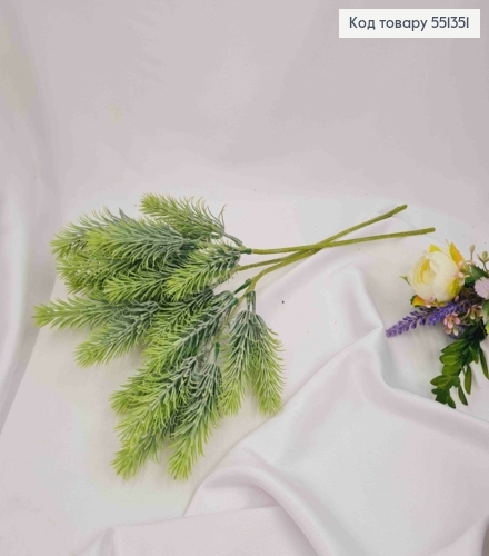 Штучний додаток Хвойний М'який для декору, висота 38см, 1 гілочка 551351 фото 1