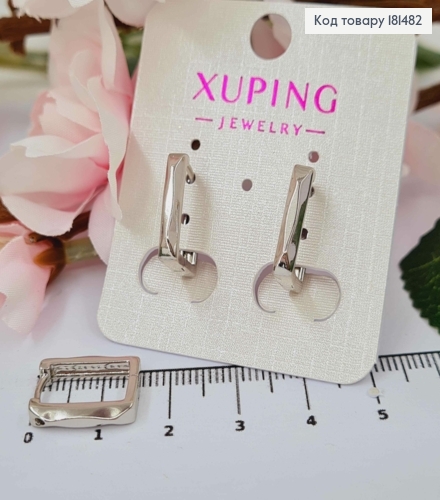 Сережки родовані Квадратні грановані, довжина 1,5см, Xuping 181482 фото 1