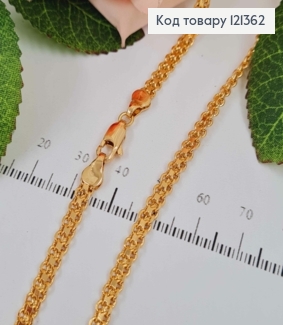 Цепочка плетения французкий бисмарк, шир.4мм. дл. 50см, Xuping 18K 121362 фото