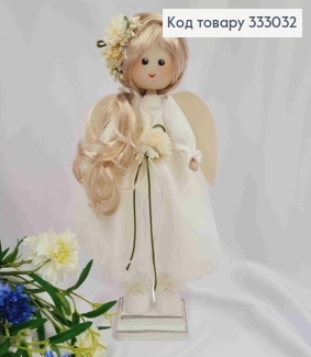 Лялька дівчинка "Янголятко", (світле волося), висота 35см, ручна робота, Україна 333032 фото