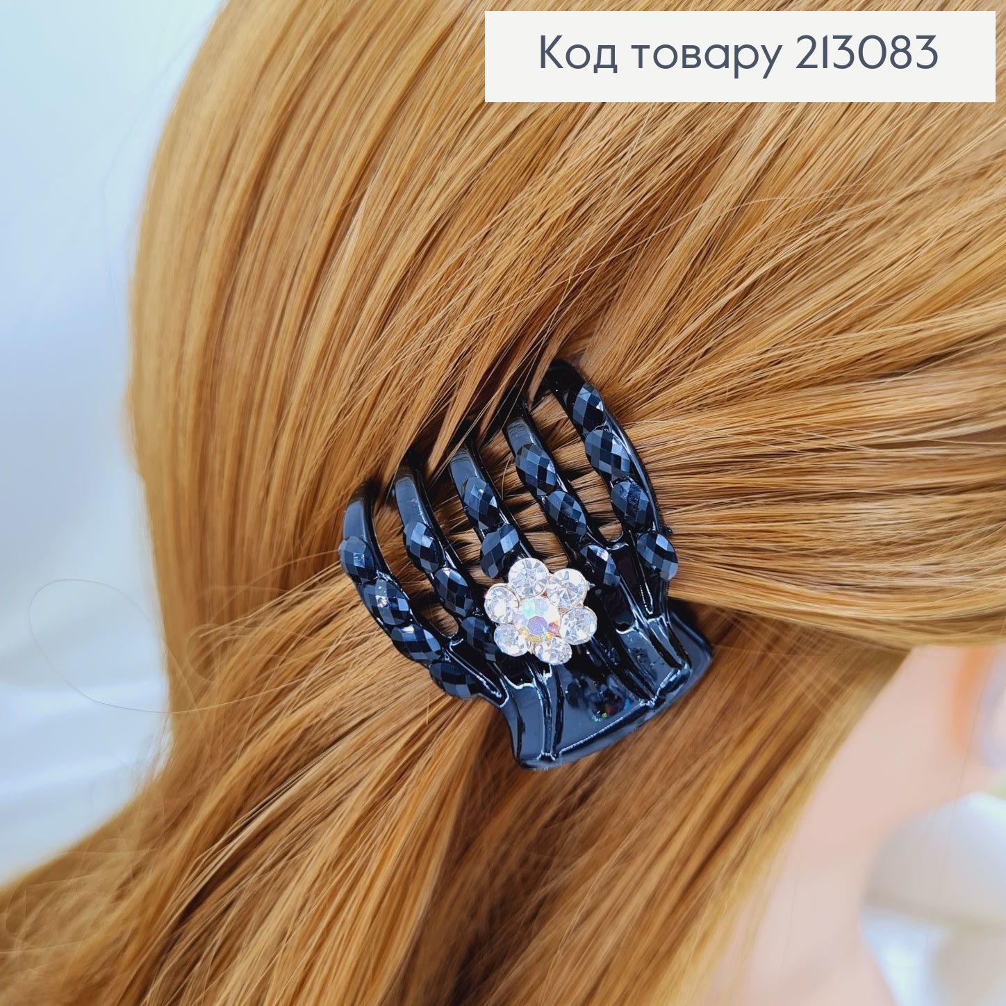 Краб черный рогач с цветочком в камнях 213083 фото 1