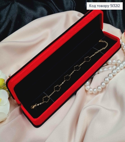 Коробка длинная, Велюр, 22,5*5,5*4см, Красная с черным цветом. 513212 фото 1