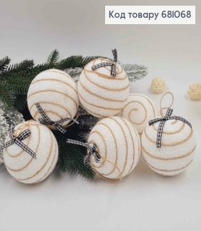 Набор игрушек 80 мм пенопласт черный бантик Китай 6 шт. 681068 фото