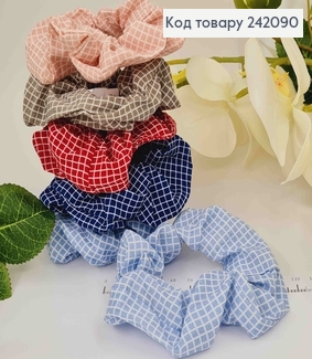 Резинка жатка об'ємна, 11см, в клітинку, кольори в асорт. 242090 фото