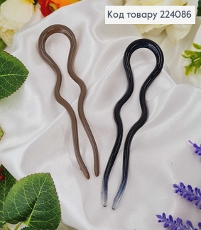 Заколка рогач ВОЛНА, пластик глянцевый, 12.5см в ассорт. 224086 фото