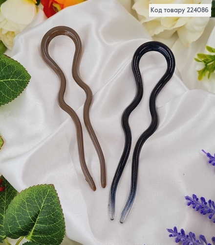 Заколка рогач ВОЛНА, пластик глянцевый, 12.5см в ассорт. 224086 фото 1