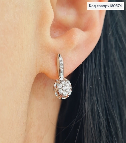 Серьги Цветочок 1,8*0,9см (англ.застежка) Xuping 180574 фото 1