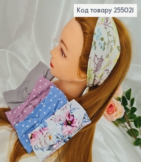 Повязка трикотаж (натуральная ткань) Чалма детская 8*17см, ручная работа 255021 фото