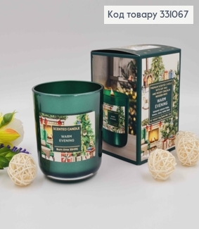 Аромасвічка  СОЄВА,дерев"яний гніт, WARM EVENING(balsamic spruce twigs,lemon,clove,tonka bean),150г 331067 фото