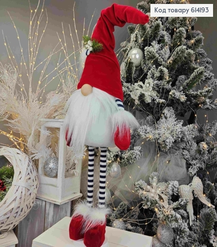 Гном "Скандинавский" в КРАСНОЙ шапке, 82см, ручная работа, Украина. 614193 фото 1