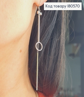 Сереьги подвески 10см оригинальные родированые Xuping 180570 фото