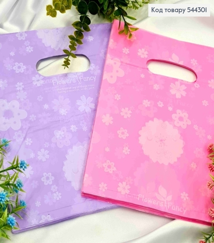 Пакет полиэтиленовый с принтом "Flowers Fancy" в ассортименте, 100шт/уп, 25*20см 544301 фото 1