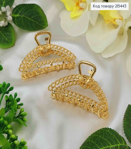 Краб металл, золотого цвета, Дуга цепочка, 7см. 215443 фото 1