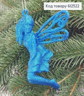 Новогодняя фигура Блеск Фея на цветку СИНЯЯ, 11*10см, Украина 612522 фото