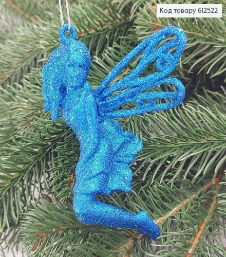 Новогодняя фигура Блеск Фея на цветку СИНЯЯ, 11*10см, Украина 612522 фото 1