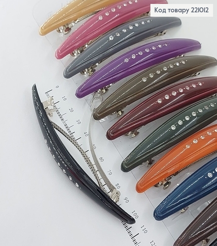 Заколка автомат с камнями 11 см в ассор. 221012 фото 1