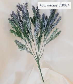 Искусственная зелень тархун синими кончиками из 7 веточек на металлическом стержне 35 см. 551067 фото