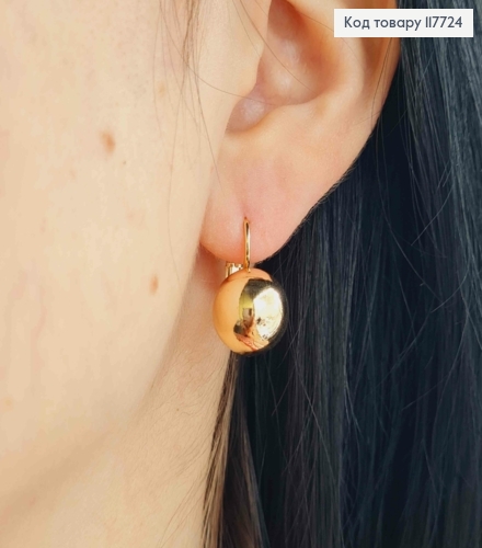 Сережки з Кульлькою, 1,7см, французька застібка, Xuping 18К 117724 фото 3