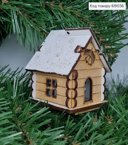 ¶Домик деревянный блеск 7*6,5см 619036 фото 1