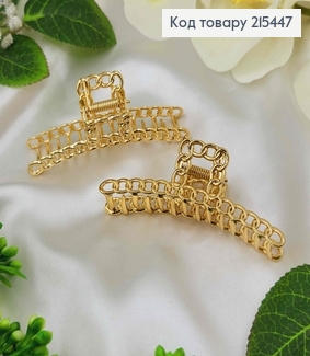 Краб металл, золотого цвета, Линиечка, широкая цепочка, 8см. 215447 фото