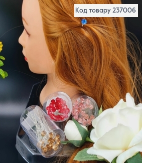 Шпилька - рогач  з великим камінцем в асорт. 237006 фото