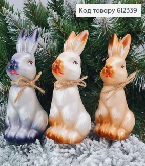 Новогодняя фигура Зайчик средний Краска, в ассорт., 13,5*5,5см, Украина 612339 фото