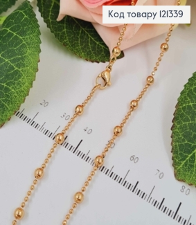 Цепочка плетения с большими и меньшими шариками, дл.45см, Xuping 18К 121339 фото