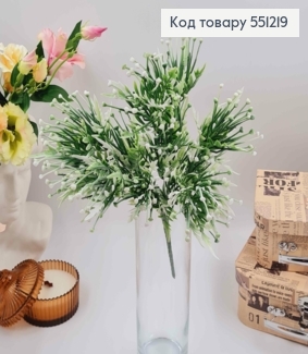 Композиция декоративная БЕЛОГО цвета с бубками, высота 36см 551219 фото