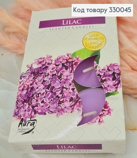 Аромасвічка таблетка BISPOL Бузок  6 шт/ 4 годин, 15-38 330045 фото