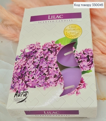 Аромасвечи таблетка BISPOL Сирень 6 шт / 4часов, 15-38 330045 фото 1