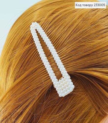 Заколка Стрела 7,5 см с жемчугом 233005 фото 1