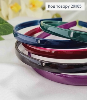 Обруч пластик, глянцевый 0,7см, темные цвета в ассорт. 291185 фото