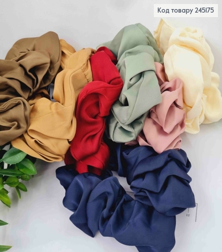 Резинка объемная-жатка, плотный атлас, Цвета в ассортименте, 11см 245175 фото 1