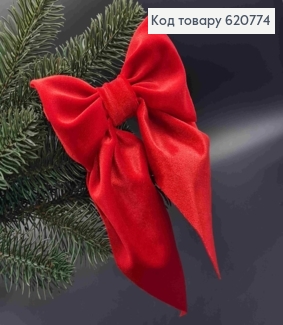Бант велюр ЧЕРВОНИЙ , 15*20см, на заколці стріла, Україна 620774 фото