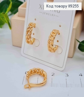 Серьги "Цепочки", дл. 1,3см, английская застежка, Xuping 18K 119255 фото